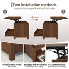 40 Table Basse Relevable Multifonctionnelle Convertible avec Tiroirs et Compartiment CachéSe Transforme en Table à Manger pour le Salon