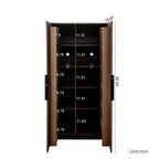 Armoire de cuisine garde-manger de 160 cm avec portes et étagères, Meuble de rangement autoportant pour salle à manger, Bahut buffet