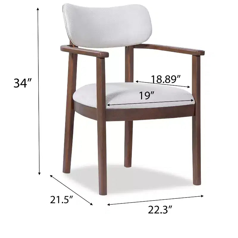 Christopher Knight Home Ylena Chaises de salle à manger rembourrées en bois d'hévéa de style ferme avec dossier incurvé (Lot de 4)