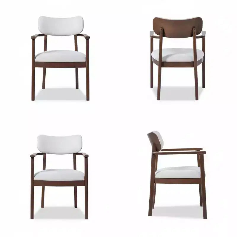 Christopher Knight Home Ylena Chaises de salle à manger rembourrées en bois d'hévéa de style ferme avec dossier incurvé (Lot de 4)