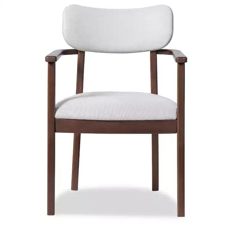 Christopher Knight Home Ylena Chaises de salle à manger rembourrées en bois d'hévéa de style ferme avec dossier incurvé (Lot de 4)