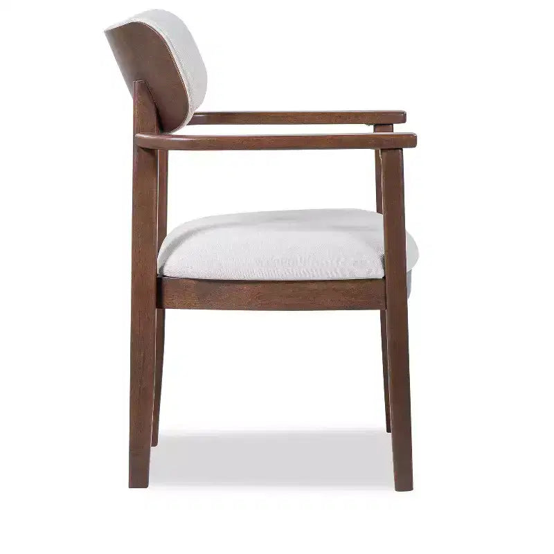 Christopher Knight Home Ylena Chaises de salle à manger rembourrées en bois d'hévéa de style ferme avec dossier incurvé (Lot de 4)