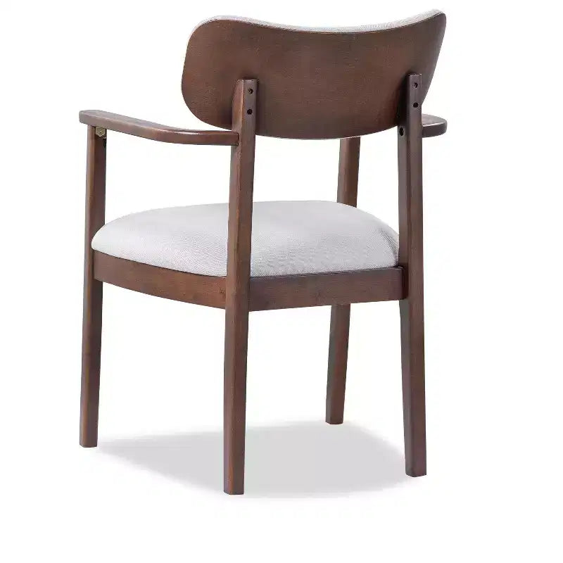 Christopher Knight Home Ylena Chaises de salle à manger rembourrées en bois d'hévéa de style ferme avec dossier incurvé (Lot de 4)