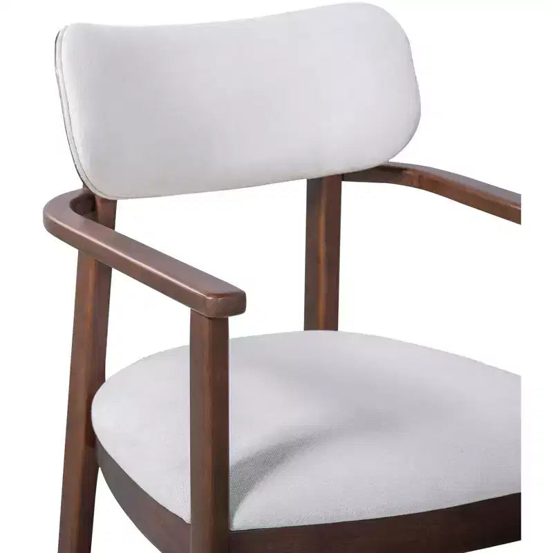 Christopher Knight Home Ylena Chaises de salle à manger rembourrées en bois d'hévéa de style ferme avec dossier incurvé (Lot de 4)