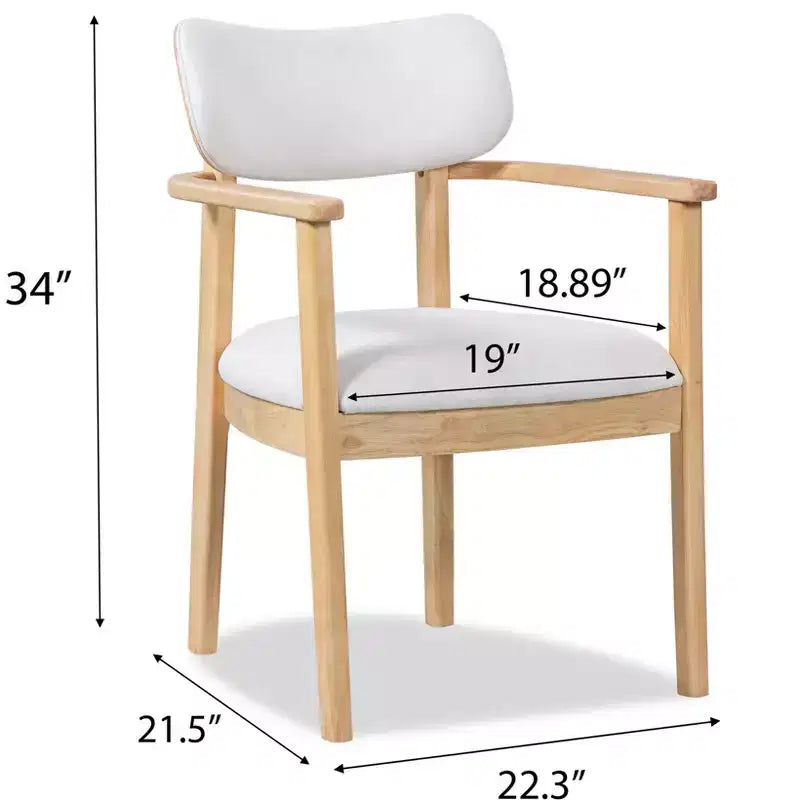 Christopher Knight Home Ylena Chaises de salle à manger rembourrées en bois d'hévéa de style ferme avec dossier incurvé (Lot de 4)