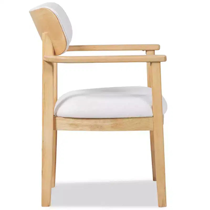 Christopher Knight Home Ylena Chaises de salle à manger rembourrées en bois d'hévéa de style ferme avec dossier incurvé (Lot de 4)