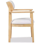 Christopher Knight Home Ylena Chaises de salle à manger rembourrées en bois d'hévéa de style ferme avec dossier incurvé (Lot de 4)