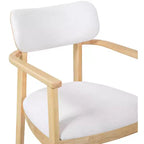 Christopher Knight Home Ylena Chaises de salle à manger rembourrées en bois d'hévéa de style ferme avec dossier incurvé (Lot de 4)