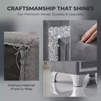 Table de chevet élégante laquée brillante avec poignée métallique, table de chevet miroir avec 2 tiroirs pour chambre à coucher, salon, noire