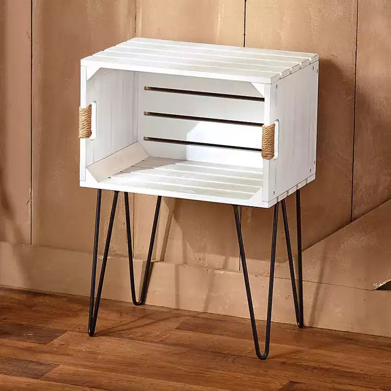Table d'appoint caisse en bois rustique Lakeside Collection -