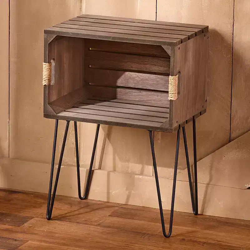 Table d'appoint caisse en bois rustique Lakeside Collection -