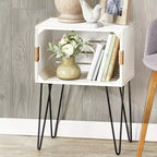 Table d'appoint caisse en bois rustique Lakeside Collection -