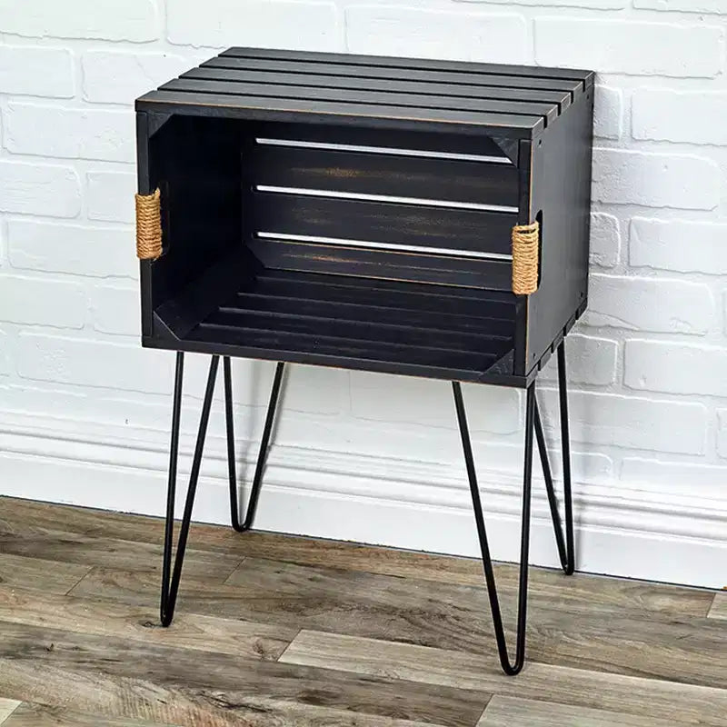 Table d'appoint caisse en bois rustique Lakeside Collection -