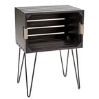 Table d'appoint caisse en bois rustique Lakeside Collection -