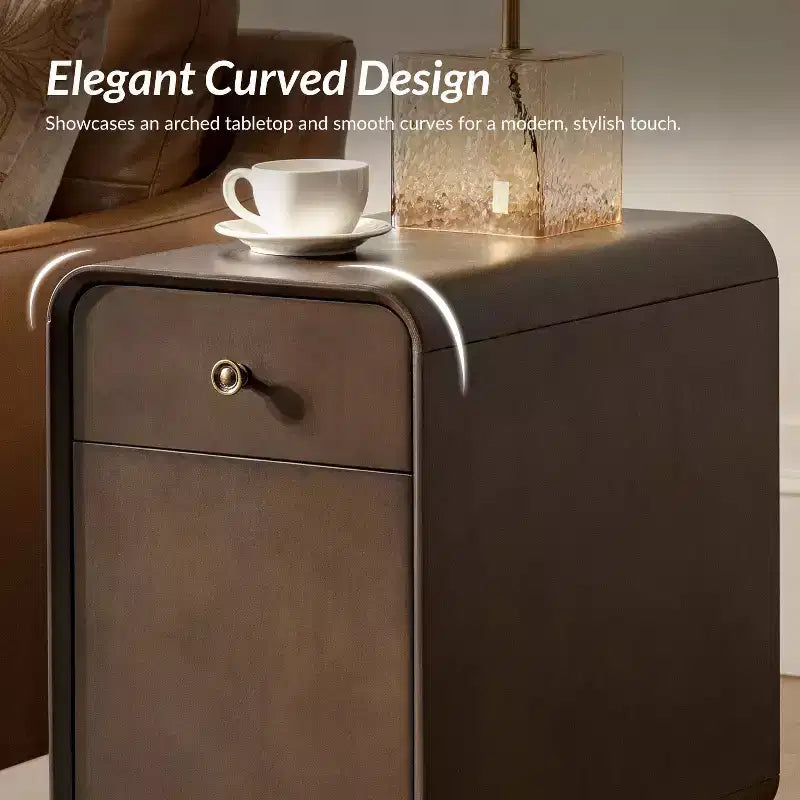 Table de chevet Georg Mid-century Modern 66 cm de haut, 1 tiroir, lot de 2 |ARTFUL LIVING DESIGNS