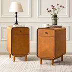 Table de chevet Georg Mid-century Modern 66 cm de haut, 1 tiroir, lot de 2 |ARTFUL LIVING DESIGNS