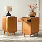 Table de chevet Georg Mid-century Modern 66 cm de haut, 1 tiroir, lot de 2 |ARTFUL LIVING DESIGNS