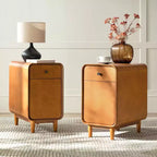 Table de chevet Georg Mid-century Modern 66 cm de haut, 1 tiroir, lot de 2 |ARTFUL LIVING DESIGNS