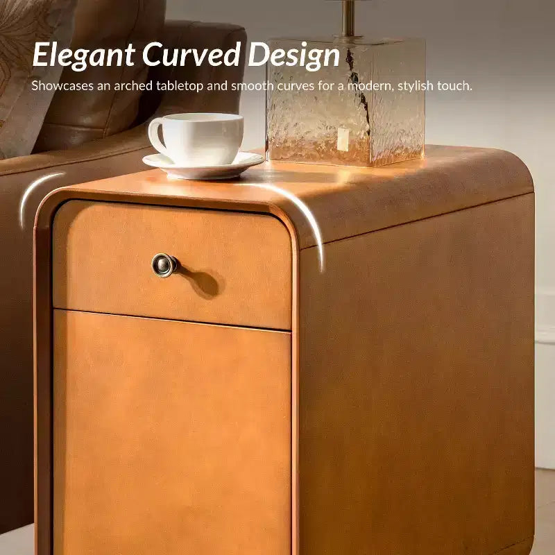Table de chevet Georg Mid-century Modern 66 cm de haut, 1 tiroir, lot de 2 |ARTFUL LIVING DESIGNS