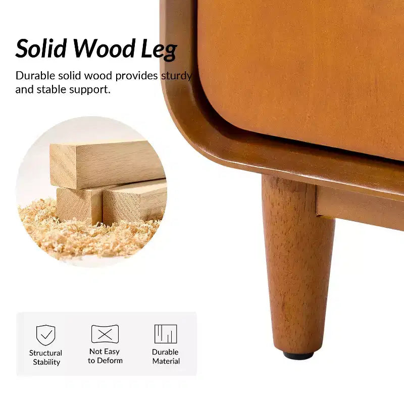 Table de chevet Georg Mid-century Modern 66 cm de haut, 1 tiroir, lot de 2 |ARTFUL LIVING DESIGNS