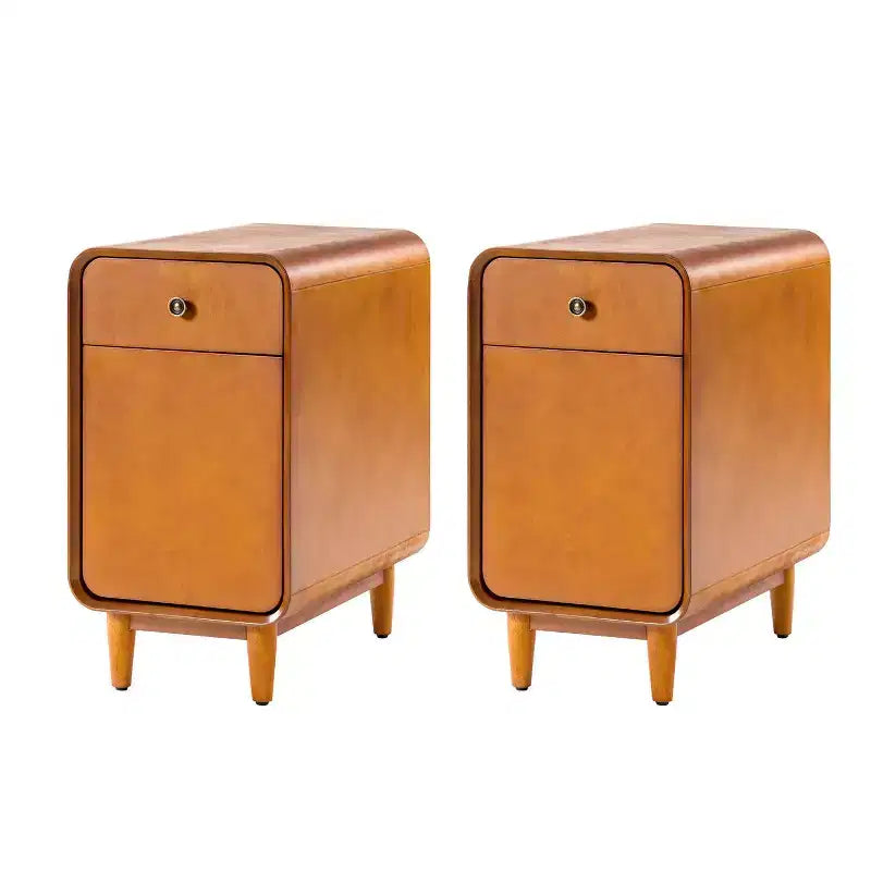 Georg Mid-century Modern 26 Tall 1-Drawer End Table Set of 2 |ARTFUL LIVING DESIGNS