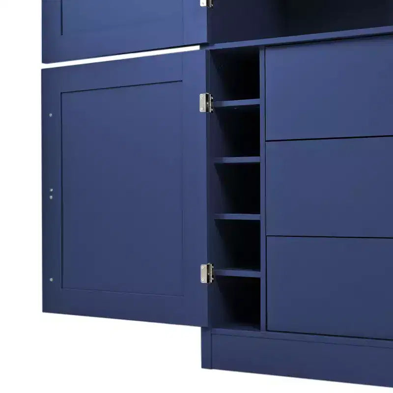 Whisen 80.1'' Meuble de rangement autoportant pour cuisine, buffets, grand placard de rangement