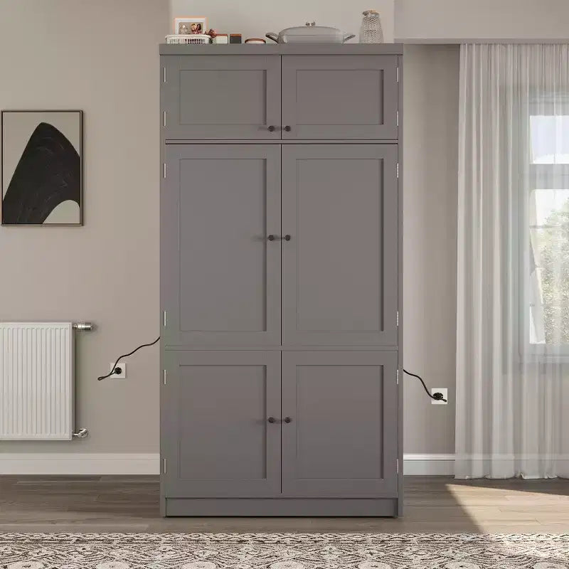 Whisen 80.1'' Meuble de rangement autoportant pour cuisine, buffets, grand placard de rangement