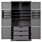 Whisen 80.1'' Meuble de rangement autoportant pour cuisine, buffets, grand placard de rangement