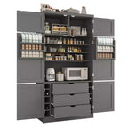 Whisen 80.1'' Meuble de rangement autoportant pour cuisine, buffets, grand placard de rangement