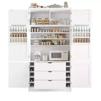 Whisen 80.1'' Meuble de rangement autoportant pour cuisine, buffets, grand placard de rangement