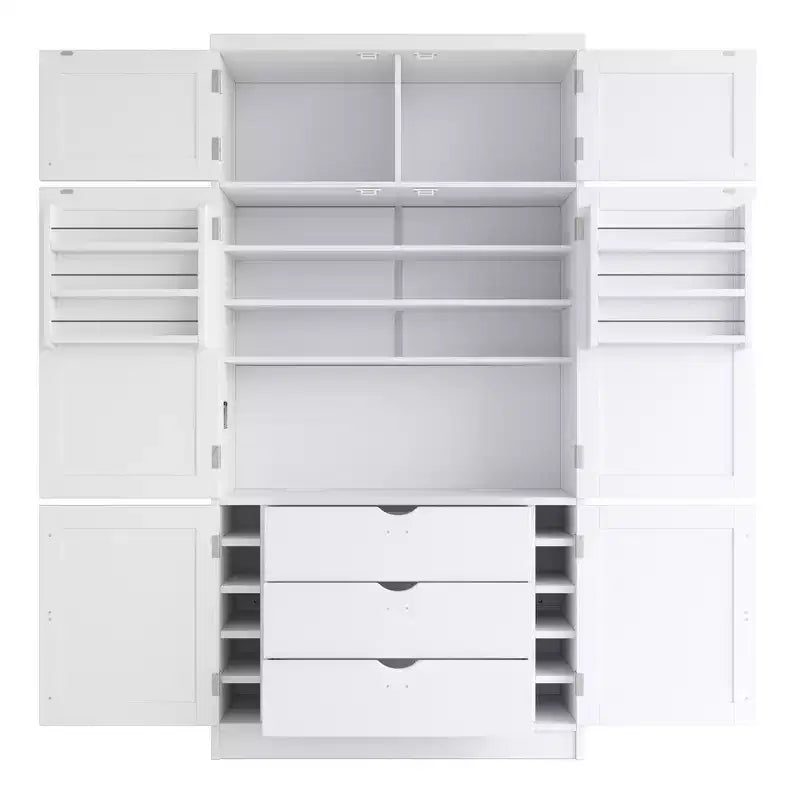 Whisen 80.1'' Meuble de rangement autoportant pour cuisine, buffets, grand placard de rangement