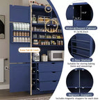Whisen 80.1'' Meuble de rangement autoportant pour cuisine, buffets, grand placard de rangement