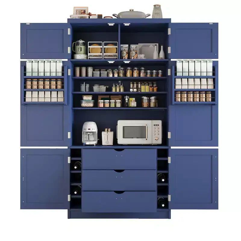 Whisen 80.1'' Meuble de rangement autoportant pour cuisine, buffets, grand placard de rangement