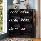 Meuble de rangement pour chaussures avec 6 tiroirs, Organisateur de chaussures autoportant, Meuble à chaussures d'entrée dissimulé
