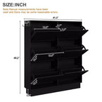 Meuble de rangement pour chaussures avec 6 tiroirs, Organisateur de chaussures autoportant, Meuble à chaussures d'entrée dissimulé