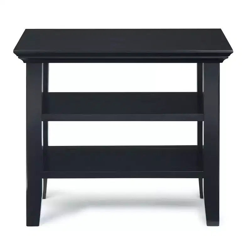 Table d'appoint étroite de style transitionnel en bois massif, largeur 14 pouces, modèle Normandy