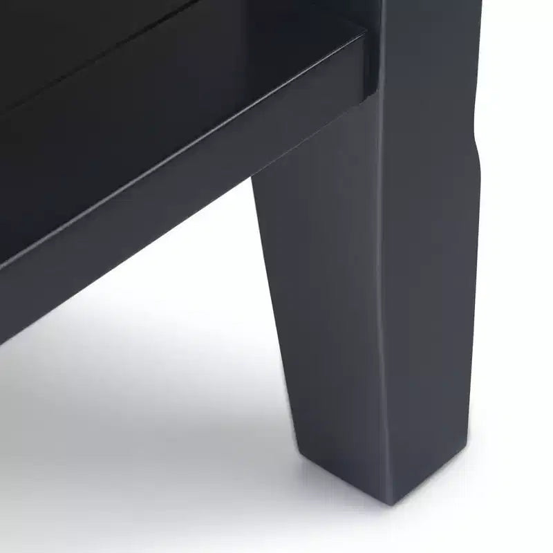 Table d'appoint étroite de style transitionnel en bois massif, largeur 14 pouces, modèle Normandy