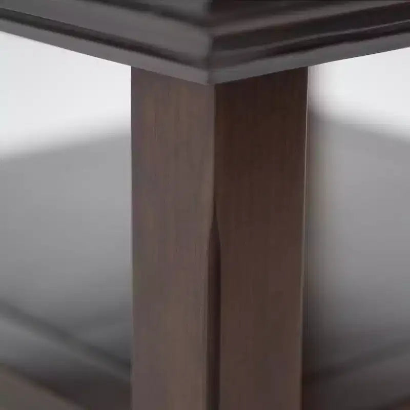 Table d'appoint étroite de style transitionnel en bois massif, largeur 14 pouces, modèle Normandy