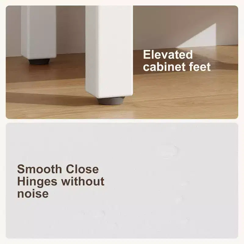 Meuble-lavabo 16 po avec lavabo et porte à fermeture amortie – Armoire de rangement compacte pour petite salle de bain ou salle d'eau