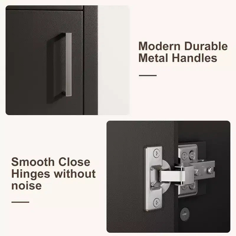 Meuble-lavabo 16 po avec lavabo et porte à fermeture amortie – Armoire de rangement compacte pour petite salle de bain ou salle d'eau