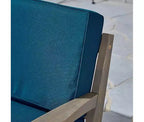MAYEERTY Fauteuil de jardin 29" en bois d'acacia, cadre à lattes Grenada avec coussins résistants à l'eau ou Sunbrella pour patio et jardin