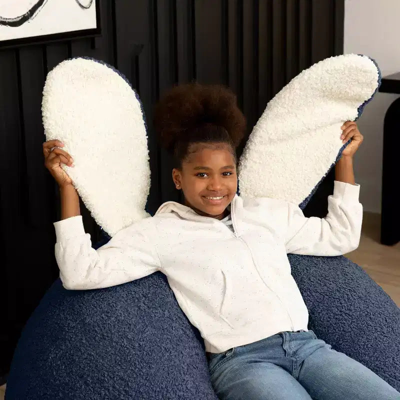 Raven-Symon Home HopSeat fauteuil poire ovale lapin avec oreilles
