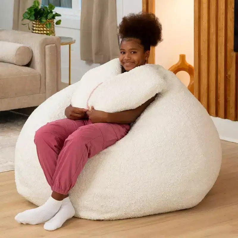 Raven-Symon Home HopSeat fauteuil poire ovale lapin avec oreilles