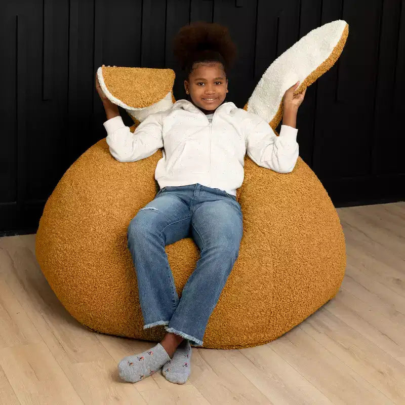 Raven-Symon Home HopSeat fauteuil poire ovale lapin avec oreilles