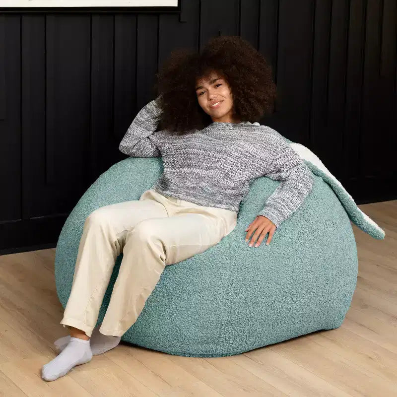 Raven-Symon Home HopSeat fauteuil poire ovale lapin avec oreilles