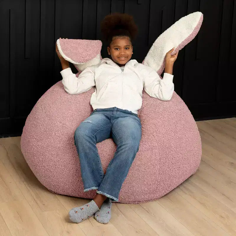 Raven-Symon Home HopSeat fauteuil poire ovale lapin avec oreilles