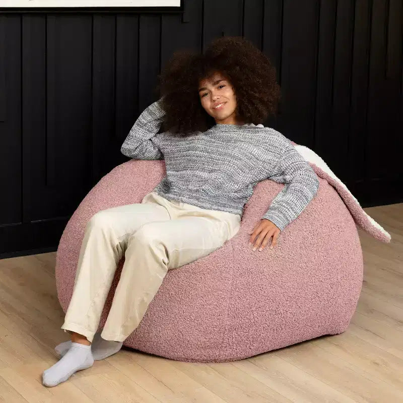 Raven-Symon Home HopSeat fauteuil poire ovale lapin avec oreilles