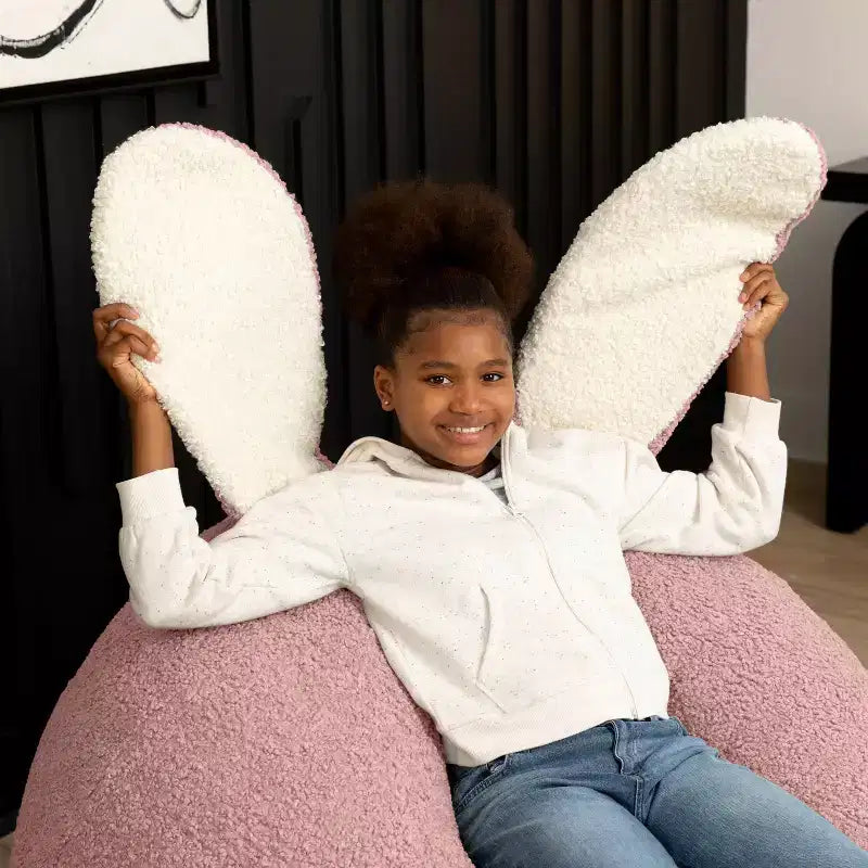 Raven-Symon Home HopSeat fauteuil poire ovale lapin avec oreilles