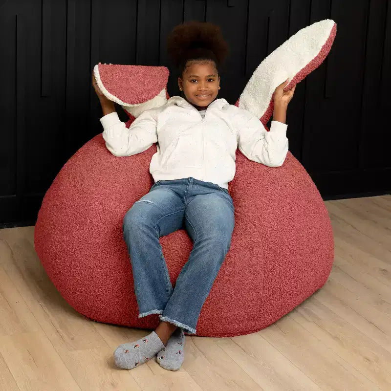 Raven-Symon Home HopSeat fauteuil poire ovale lapin avec oreilles