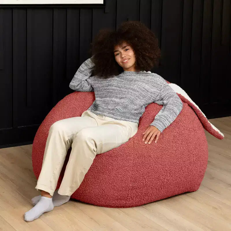 Raven-Symon Home HopSeat fauteuil poire ovale lapin avec oreilles